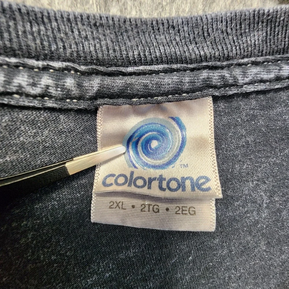 Colortone University of Illinois Shirt Mens 2XL (Fits‎ as Slim Fit XL) Acid Wash